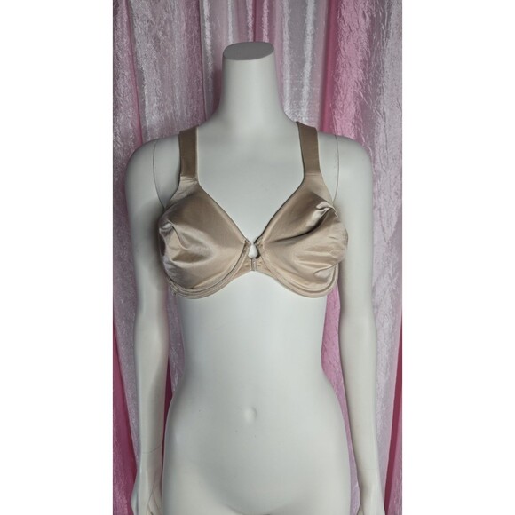 Vanity Fair Beige Underwire Front Closure Lightly Lined Racerback Bra Size 38C - Picture 1 of 9